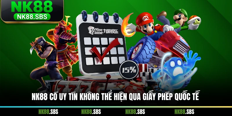 NK88 có uy tín không thể hiện qua giấy phép quốc tế